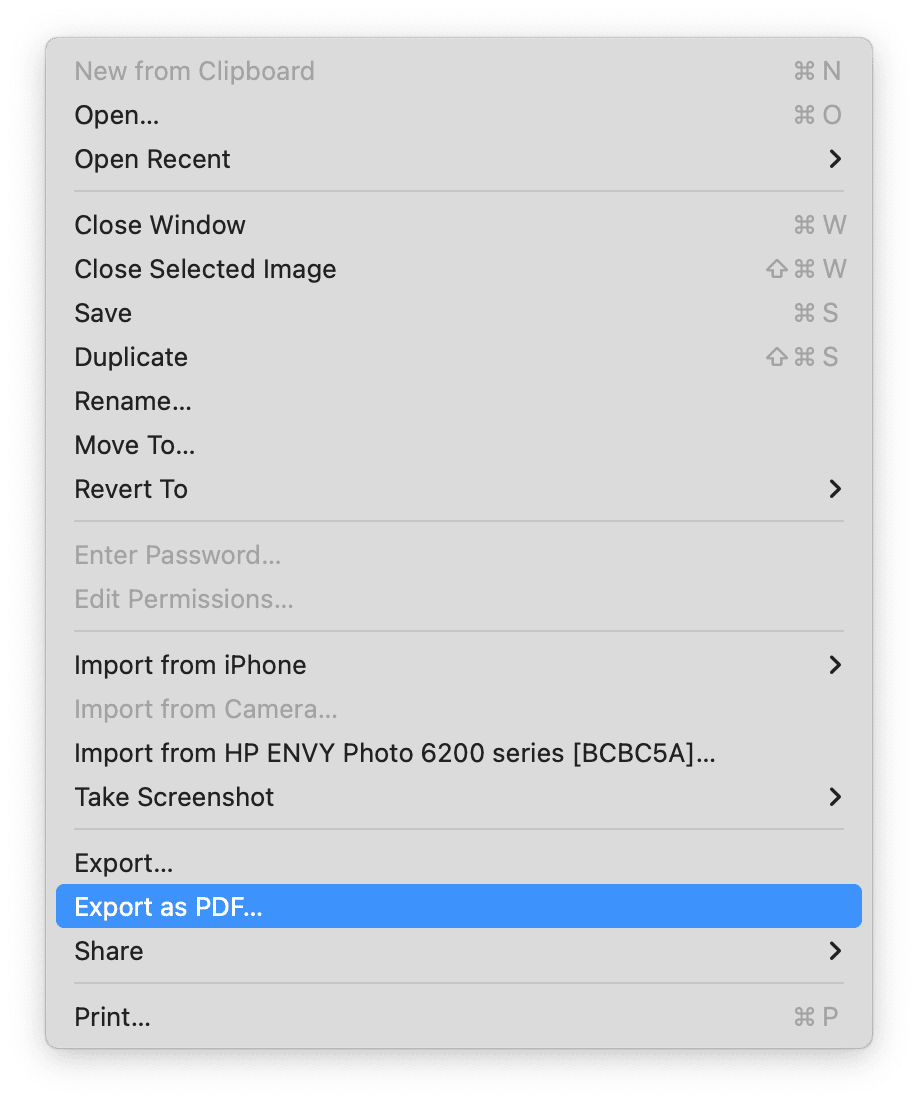 How to save screenshots as PDFs on Mac
